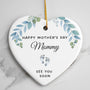 To A Mom To Be Ceramic Heart Ornament From Baby Bump See You Soon