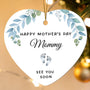 To A Mom To Be High Gloss Heart Ornament From Baby In The Womb See You Soon Display
