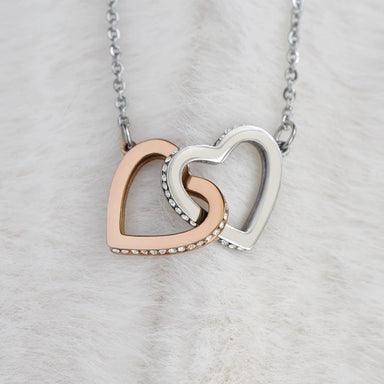 To My Bonus Mom 14K White Gold Interlocking Hearts Necklace From Children Our Bond
