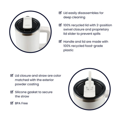 To My Boyfriend's Dad White Pinnacle 40oz Tumbler From Girlfriend Neighbor's Kid Product Features