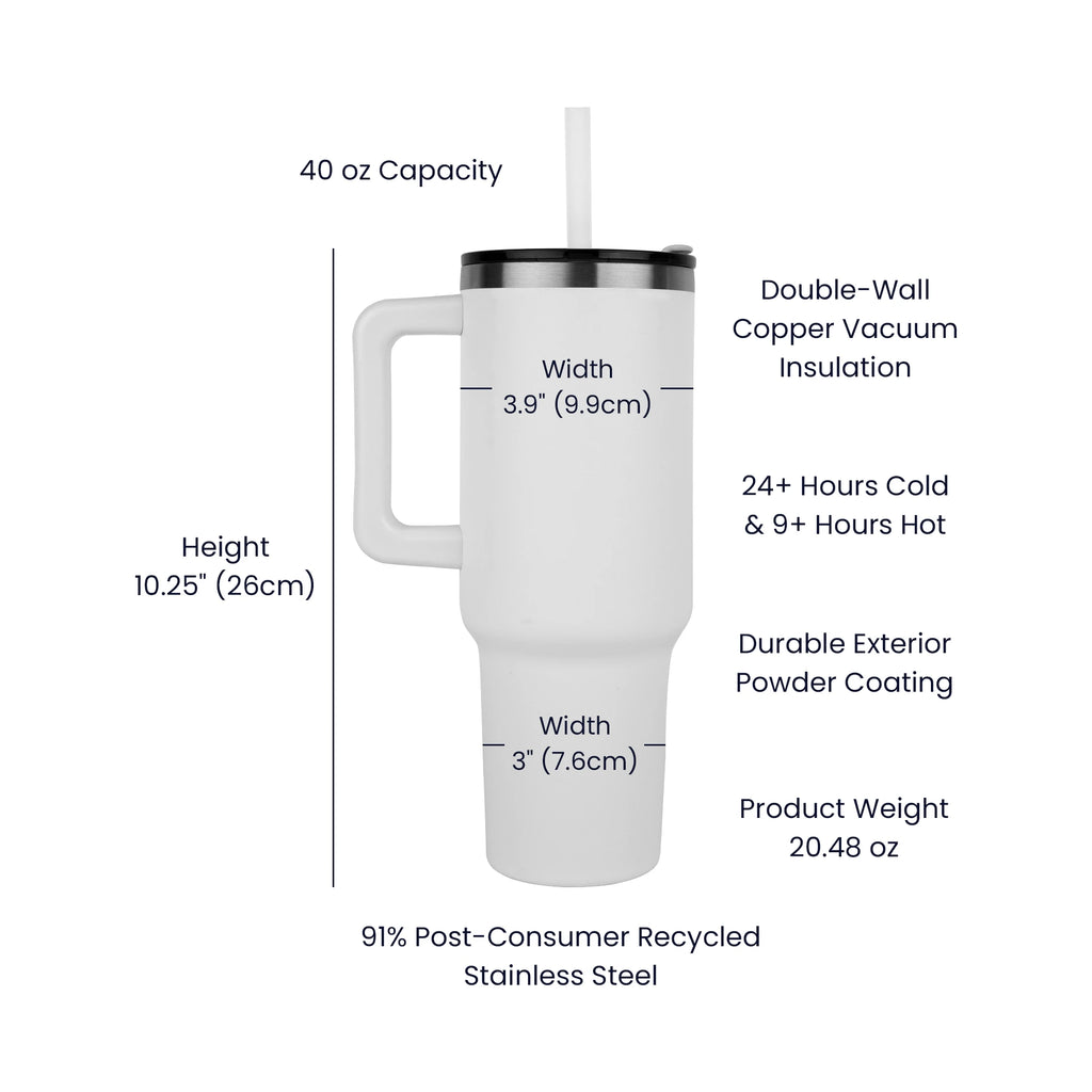 To My Boyfriend's Dad White Pinnacle 40oz Tumbler From Girlfriend Neighbor's Kid Product Specifications