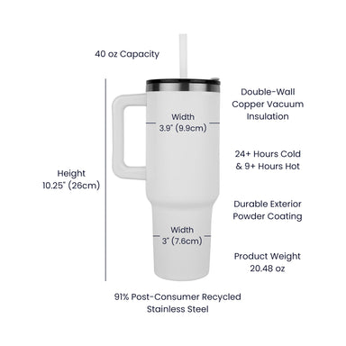 To My Boyfriend's Dad White Pinnacle 40oz Tumbler From Girlfriend Neighbor's Kid Product Specifications