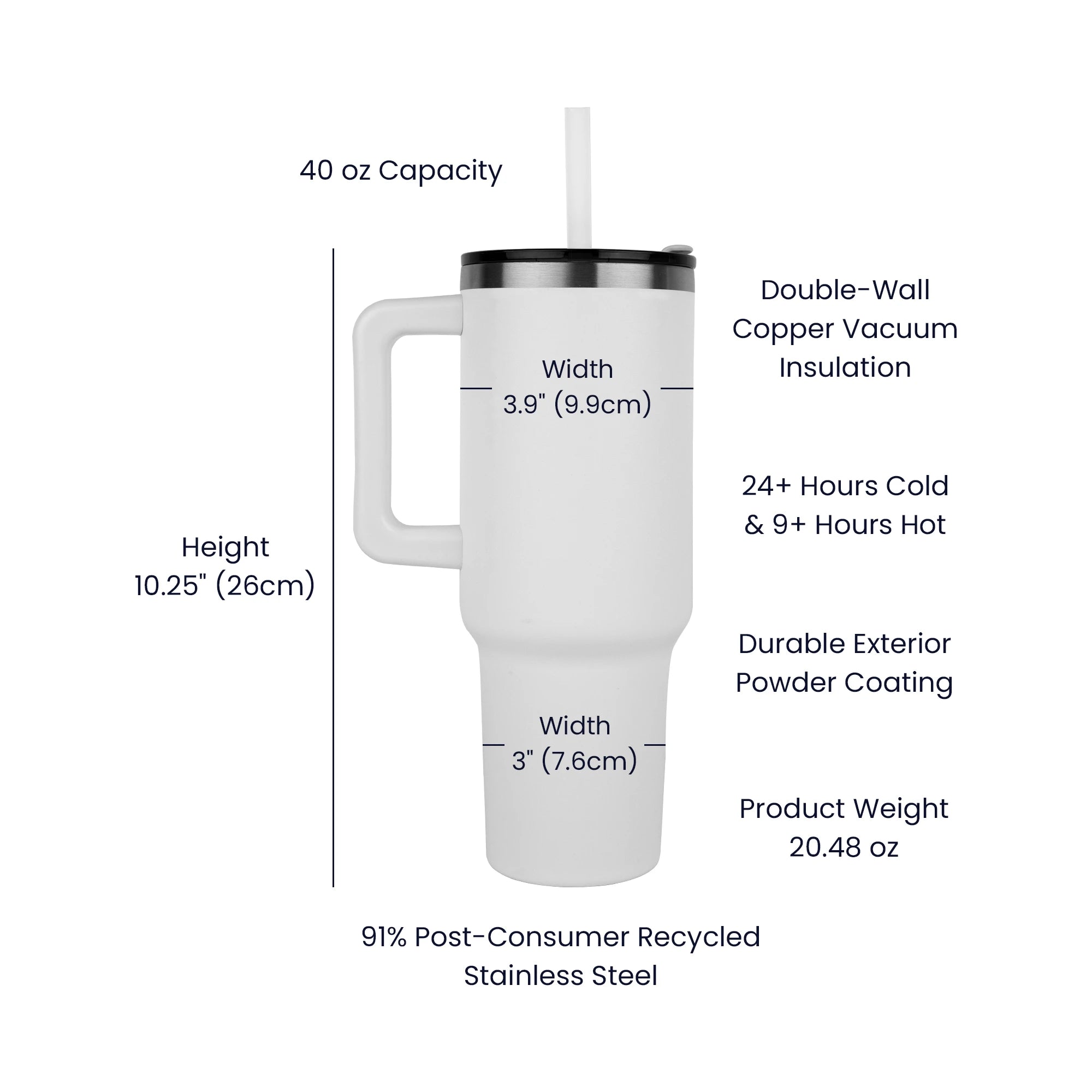 To My Boyfriend's Dad White Pinnacle 40oz Tumbler From Girlfriend Neighbor's Kid Product Specifications