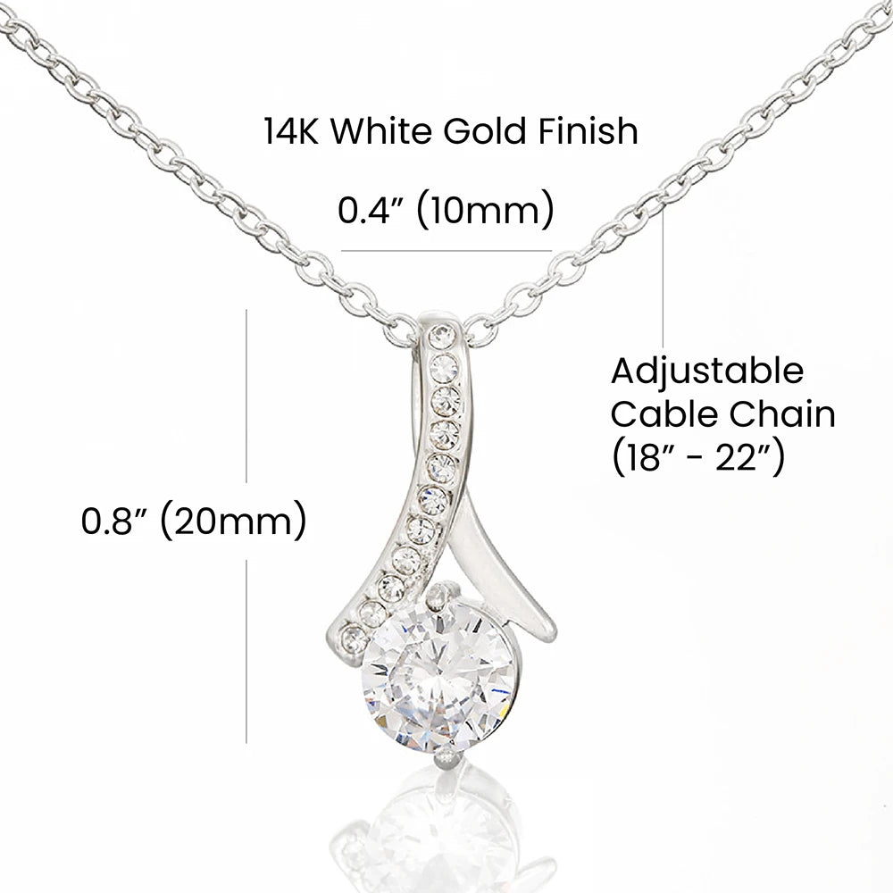 To My Daughter 14K White Gold Alluring Beauty Necklace From Husband Follow Your Compass Product Specifications
