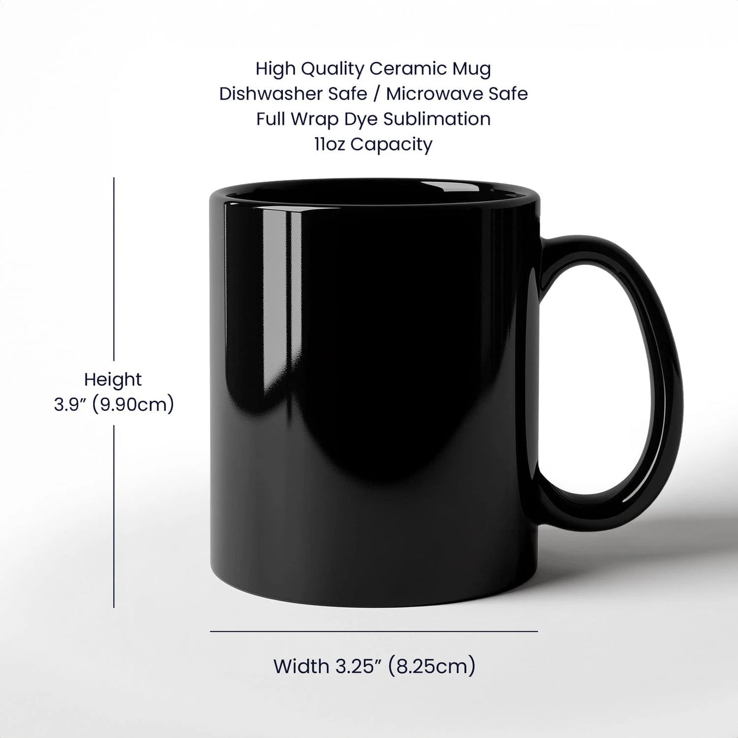 To My Father-in-law 11oz Black Ceramic Mug From Bride or Daughter-in-law Thank You Product Specifications