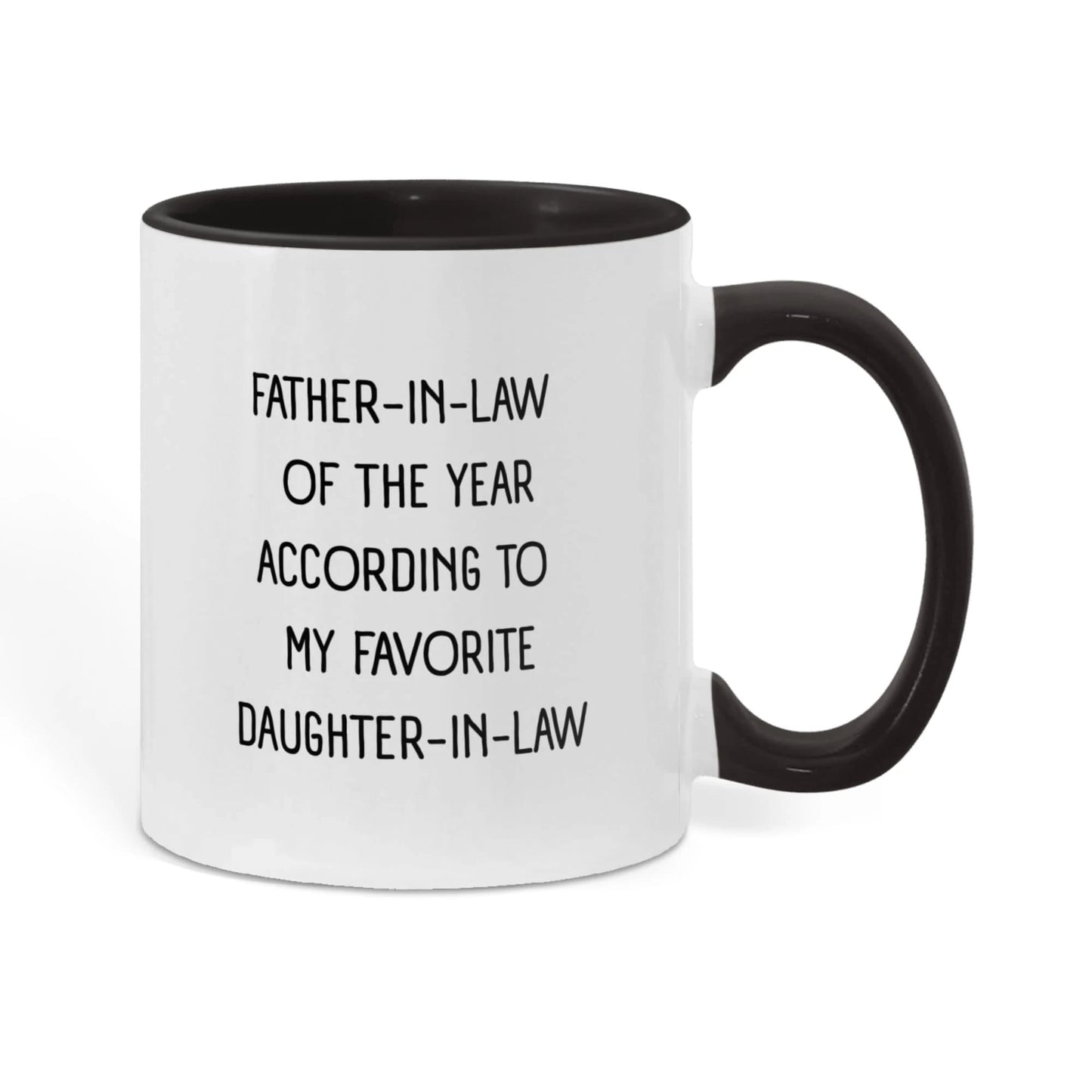 To My Father-in-law 11oz Black Color Coffee Mugs From Daughter-in-law Of The Year