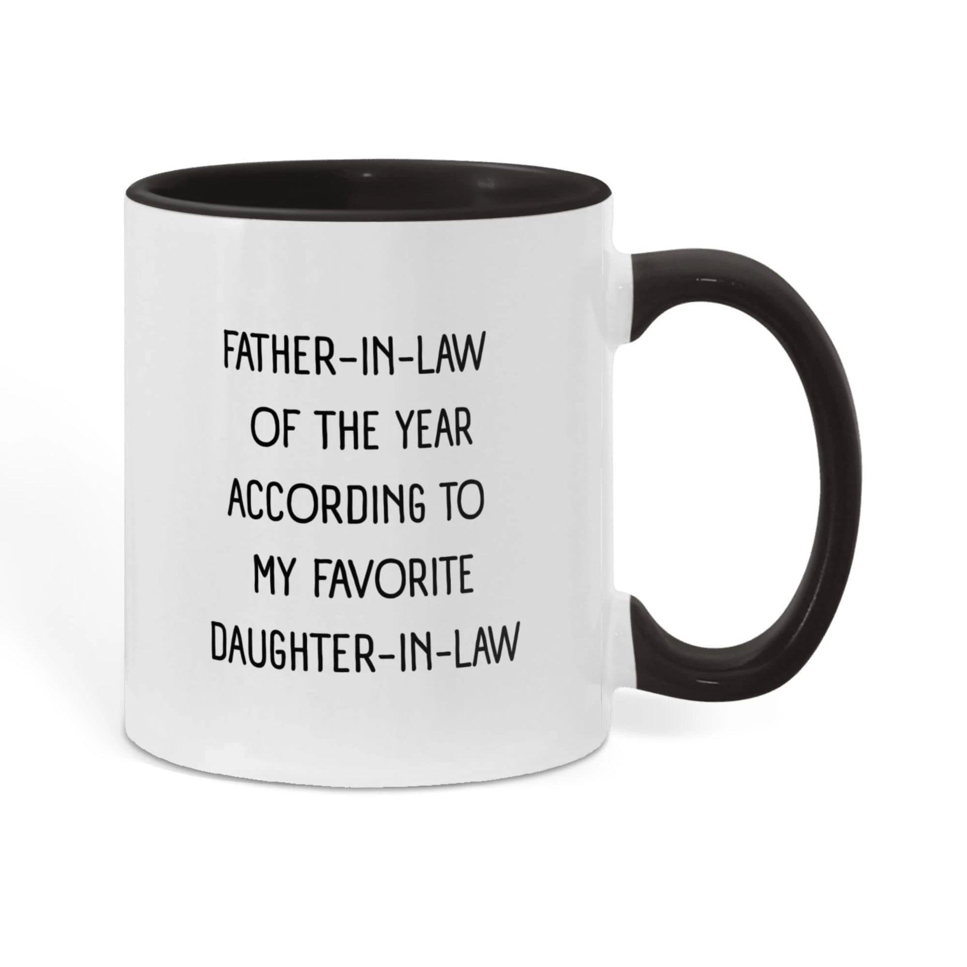 To My Father-in-law 11oz Black Color Coffee Mugs From Daughter-in-law Of The Year