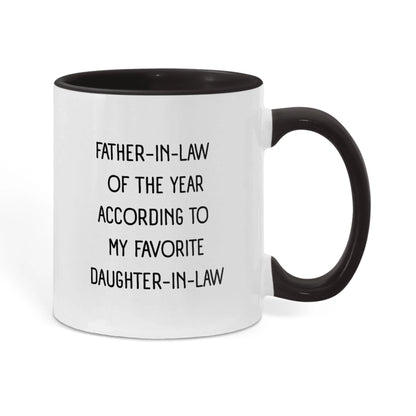 To My Father-in-law 11oz Black Color Coffee Mugs From Daughter-in-law Of The Year