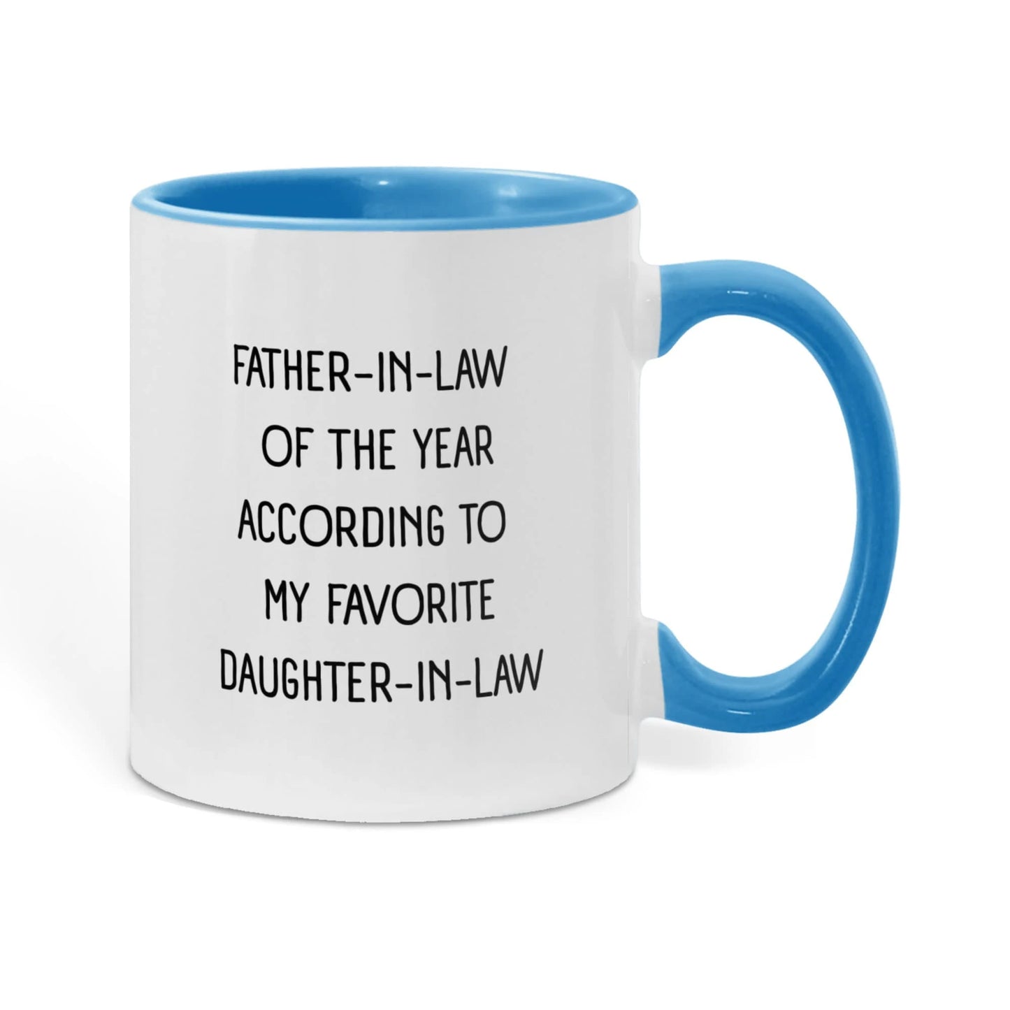 To My Father-in-law 11oz Light Blue Color Coffee Mugs From Daughter-in-law Of The Year