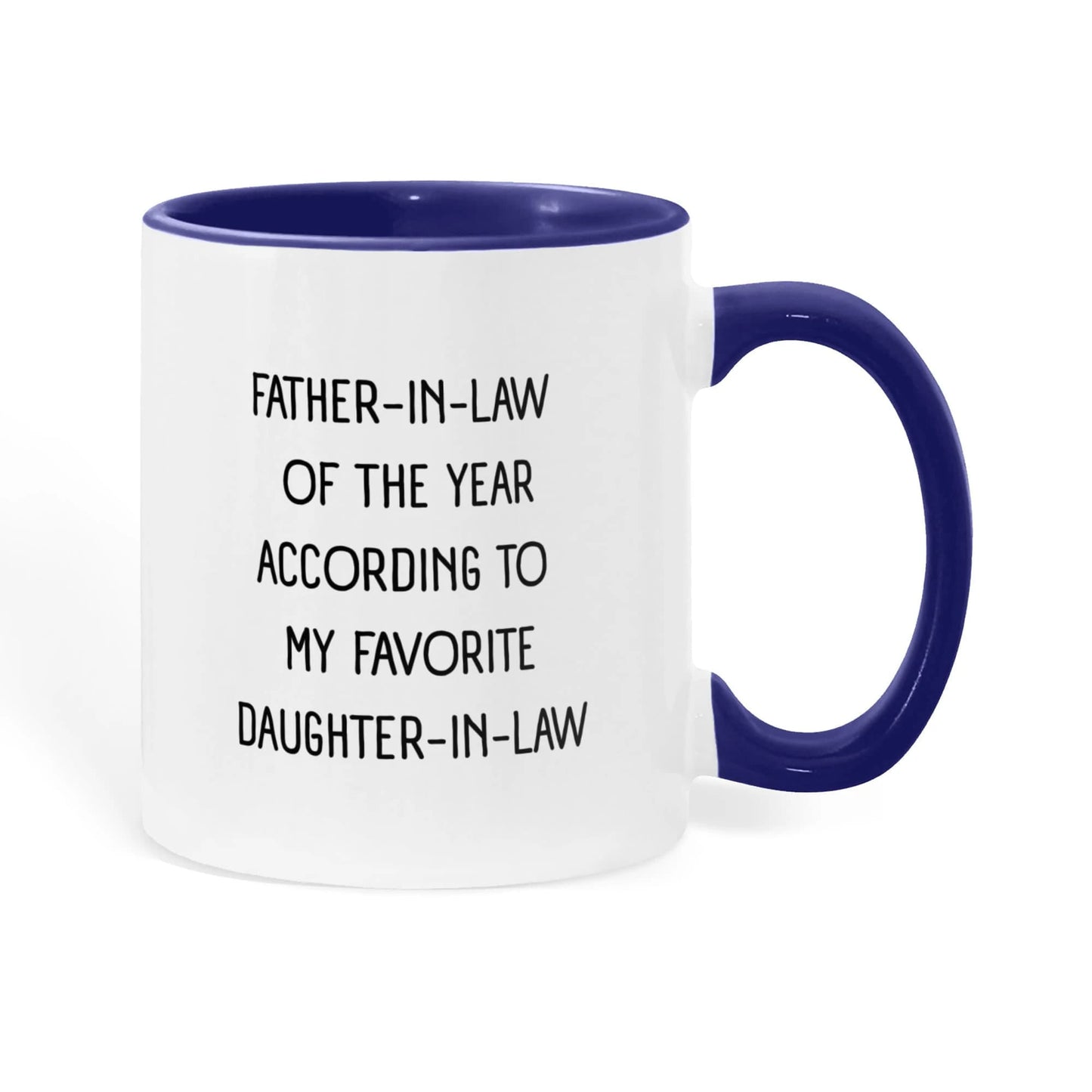 To My Father-in-law 11oz Midnight Blue Color Coffee Mugs From Daughter-in-law Of The Year