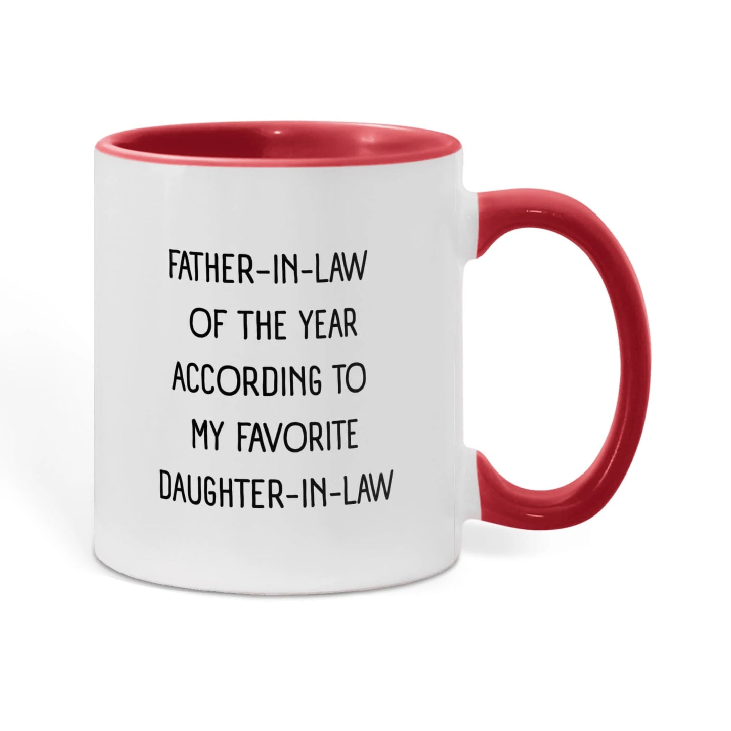 To My Father-in-law 11oz Red Color Coffee Mugs From Daughter-in-law Of The Year