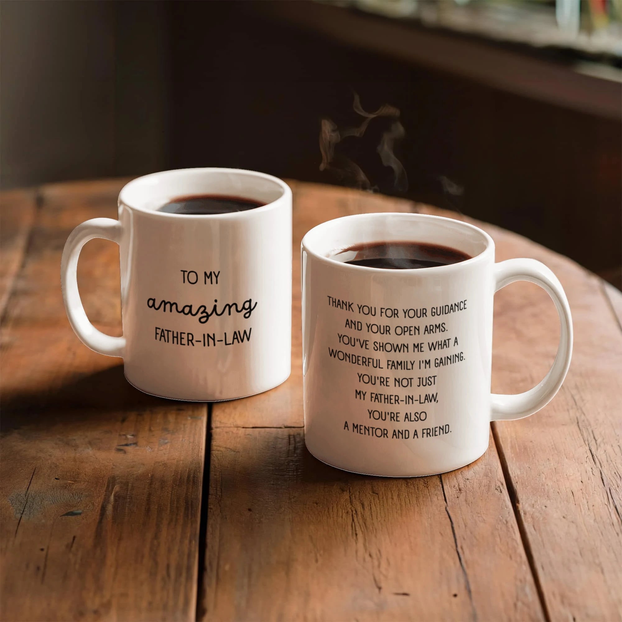 To My Father-in-law 11oz White Ceramic Coffee Mug From Daughter-in-law A Friend Product Specifications