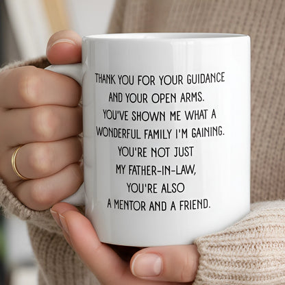 To My Father-in-law 11oz White Ceramic Mug From Daughter-in-law A Friend