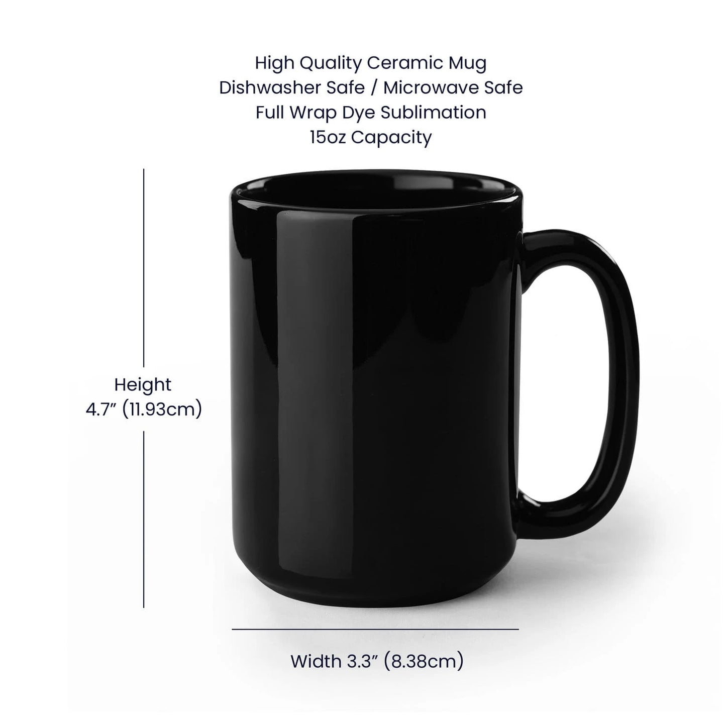 To My Father-in-law 15oz Black Ceramic Mug From Bride or Daughter-in-law Thank You Product Specifications