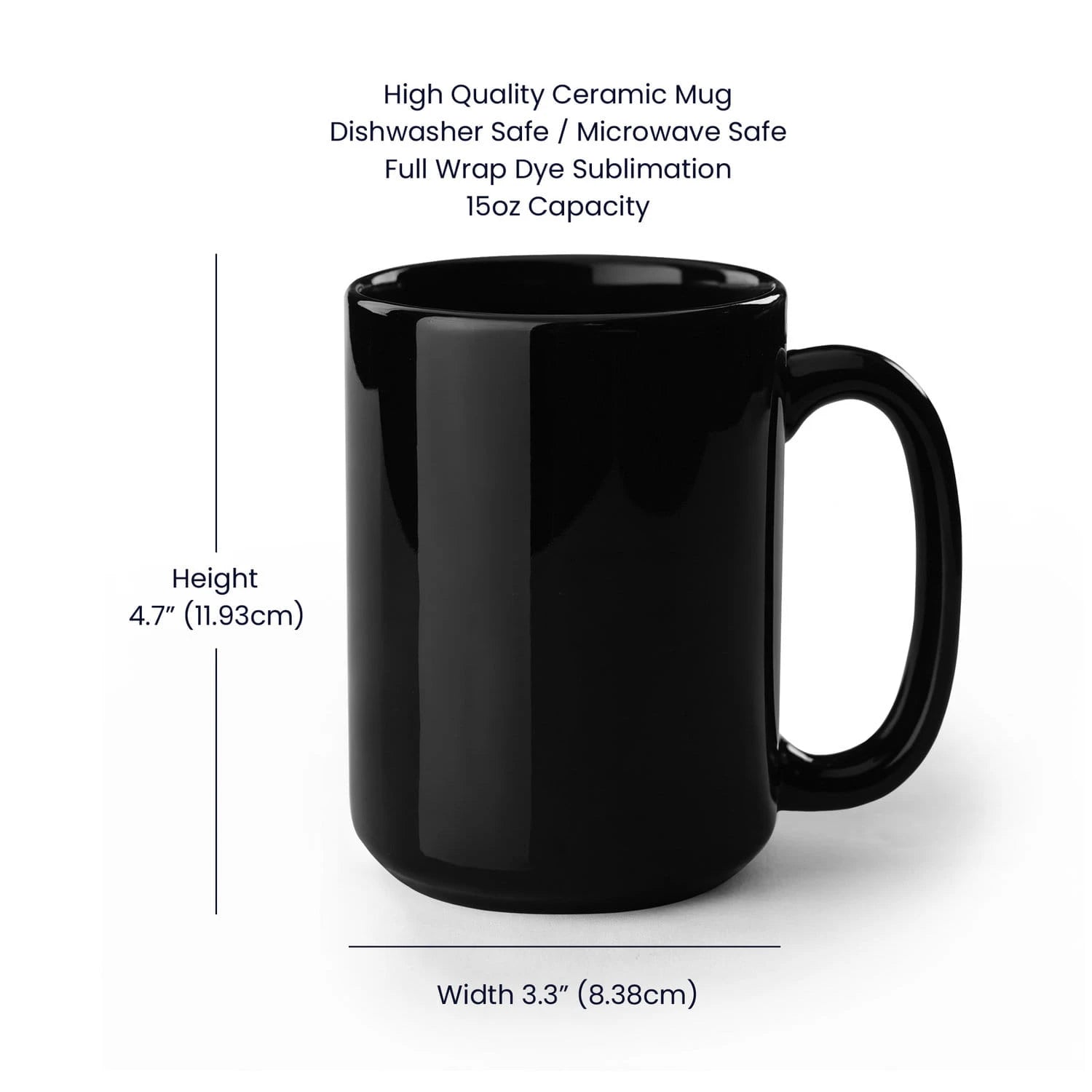 To My Father-in-law 15oz Black Ceramic Mug From Bride or Daughter-in-law Thank You Product Specifications