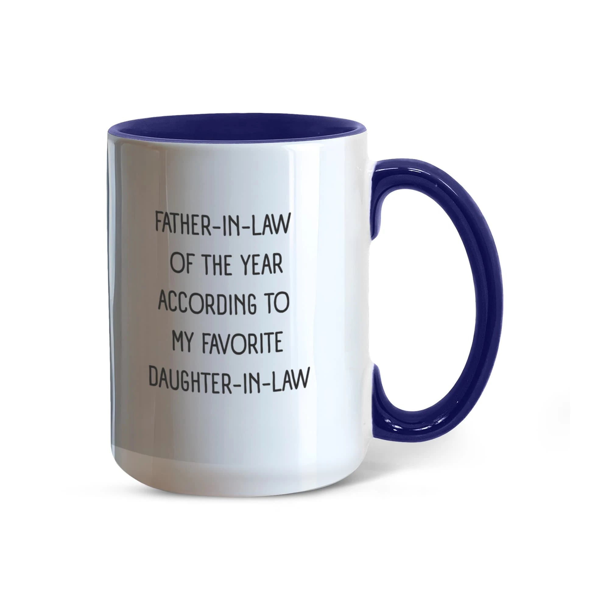 To My Father-in-law 15oz Midnight Blue Color Coffee Mugs From Daughter-in-law Of The Year