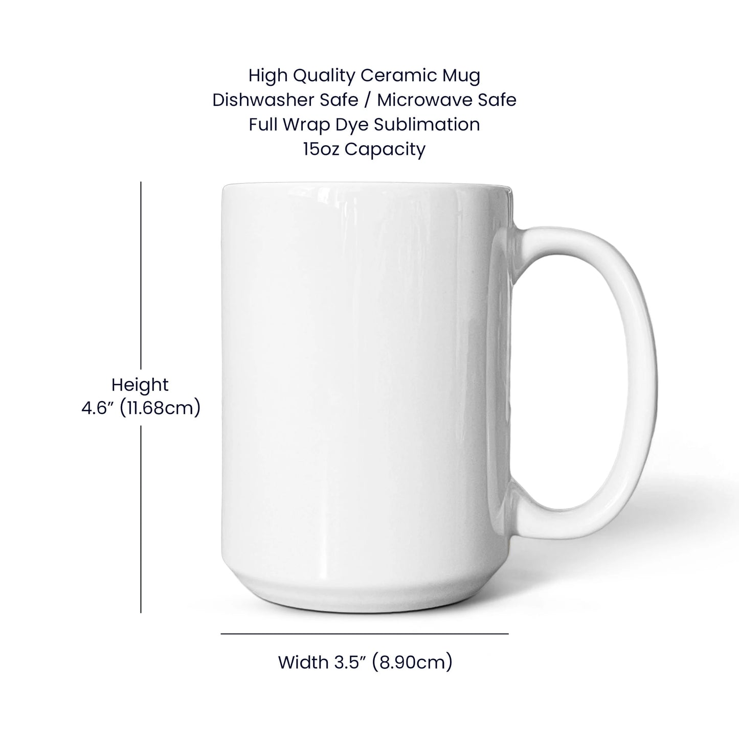 To My Father-in-law 15oz White Ceramic Mug From Daughter-in-law A Friend Display in Hand Product Specifications