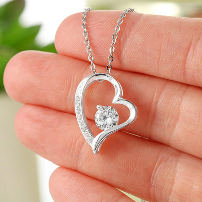 To My Future Daughter-in-law 14K White Gold Forever Love Necklace From Parent-in-law Welcome Home