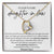 To My Future Daughter-in-law 18K Yellow Gold Forever Love Necklace From Parent-in-law Welcome Home Message Card Jewelry