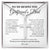 To My Girlfriend's Dad Polished Stainless Steel Artisan Cross Necklace with Snake Chain From Boyfriend Cherish Her Message Card