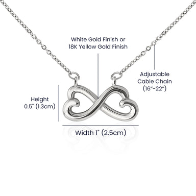 To My Gorgeous Wife I Love You 14K White Gold Endless Love Necklace From Husband Product Specifications