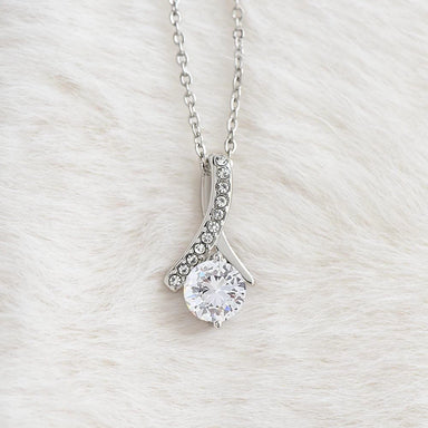 To My Granddaughter 14K White Gold Alluring Beauty Necklace From Grandpa Inspire Me