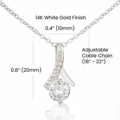 To My Granddaughter 14K White Gold Alluring Beauty Necklace From Grandpa Inspire Me Product Specifications