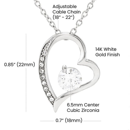 To My Granddaughter 14K White Gold Love Knot Necklace From Grandparents Follow Your Dreams Product Specifications