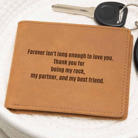 To My Husband Leather Wallet From Wife Love You