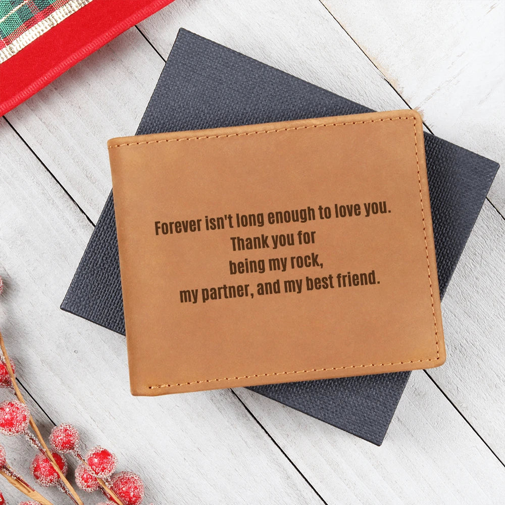 To My Husband Leather Wallet From Wife Love You Messages
