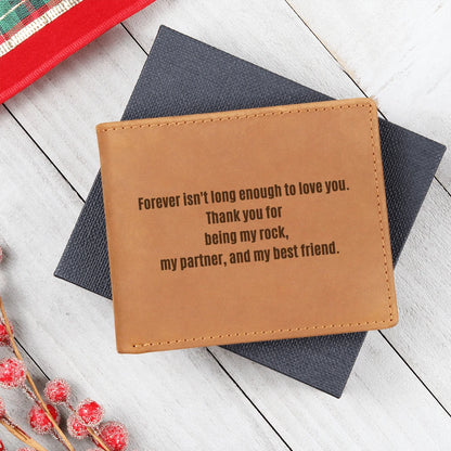 To My Husband Leather Wallet From Wife Love You Messages