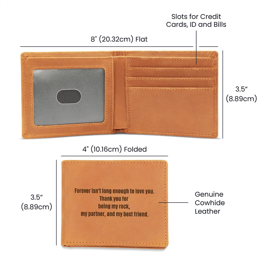 To My Husband Leather Wallet From Wife Love You Product Specifications