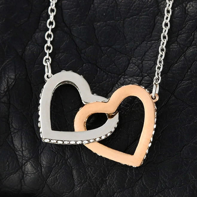 To My Mom 14K White Gold Interlocking Hearts Necklace From Children One Eternal Love