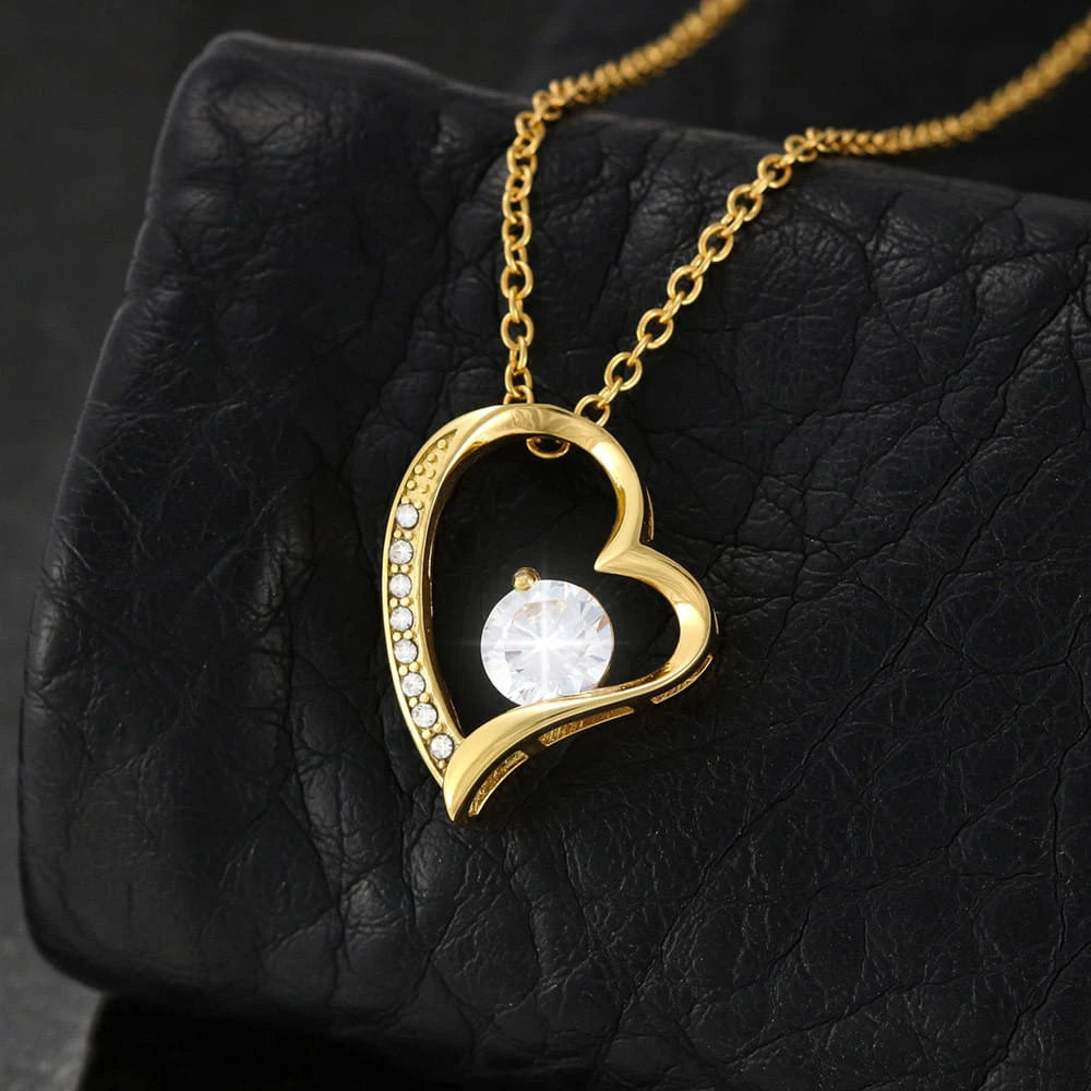 To My Mom 18K Yellow Gold Forever Love Necklace From Children Our Love