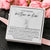 To My Mother-in-law 14K White Gold Alluring Beauty Necklace From Bride or Daughter-in-law Our New Bond Message Card Standard Box