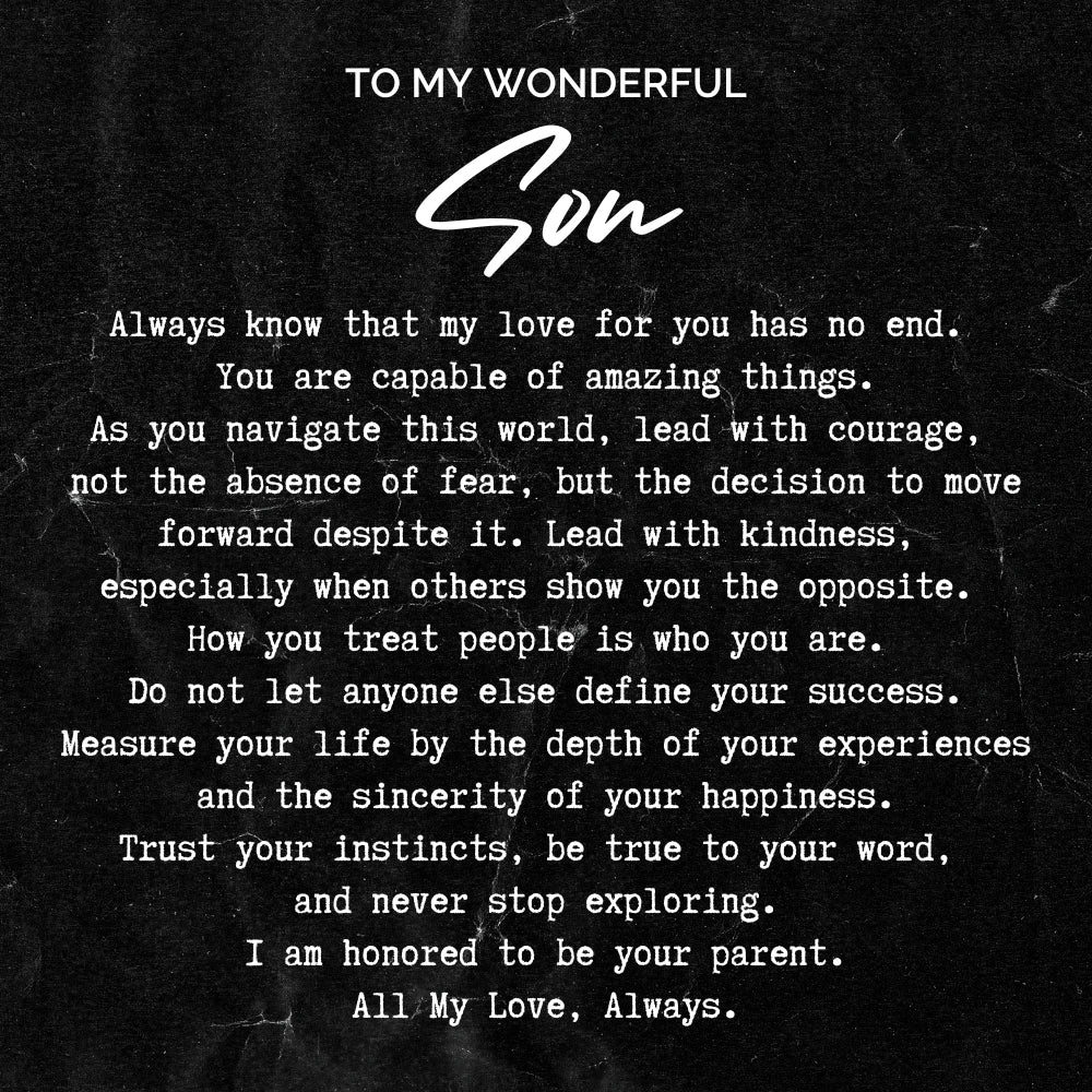 To My Son Cross Leather Bracelet From Parents All My Love Message Card