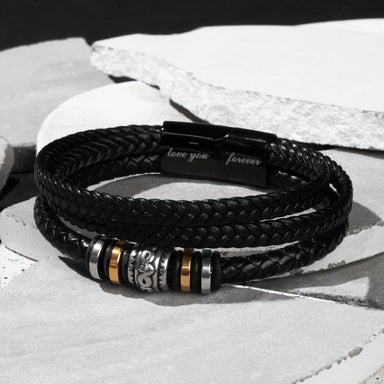 To My Son Love You Forever Leather Bracelet From Parents We Love You
