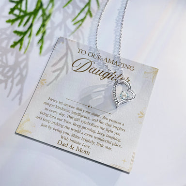 To My Wife 14K White Gold Forever Love Necklace From Husband Infinite Love Message Card