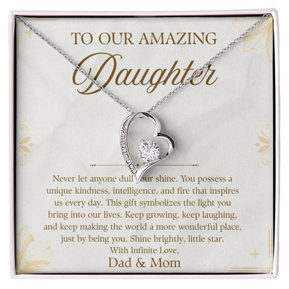 To My Wife 14K White Gold Forever Love Necklace From Husband Infinite Love Message Card Jewelry