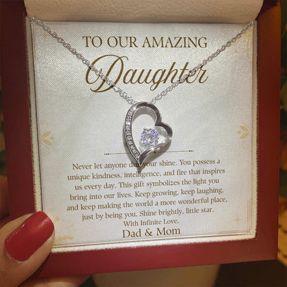 To My Wife 14K White Gold Forever Love Necklace From Husband Infinite Love Message Card Jewelry Luxury Box