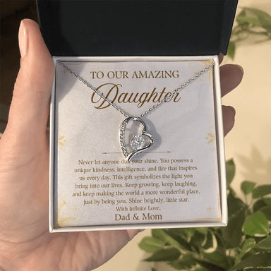 To My Wife 14K White Gold Forever Love Necklace From Husband Infinite Love Message Card Jewelry Standard Box