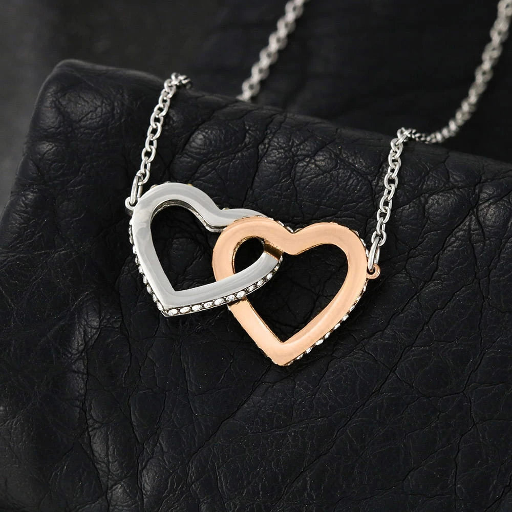 To My Wife 14K White Gold Interlocking Hearts Necklace From Husband The Reason