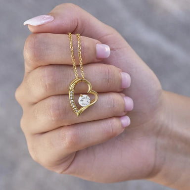To My Wife 18K Yellow Gold Forever Love Necklace From Husband How Special