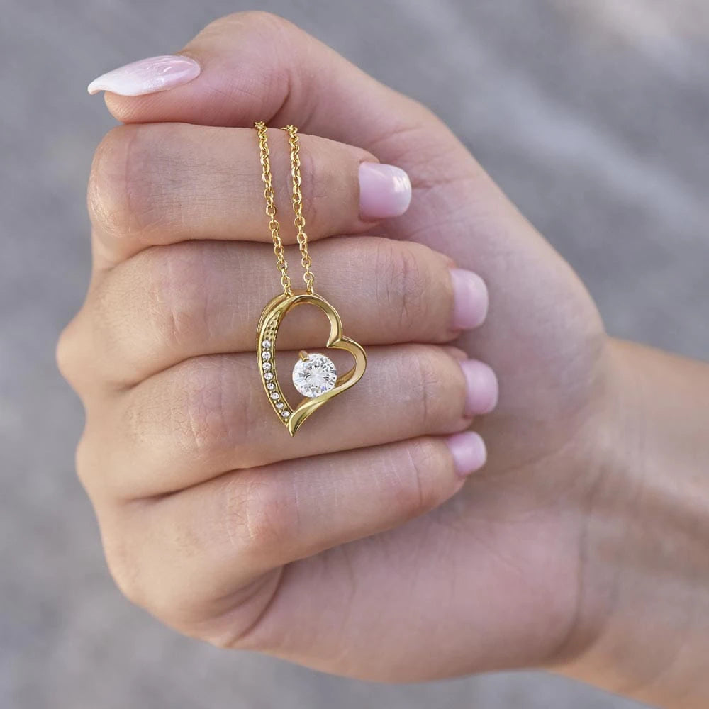 To My Wife 18K Yellow Gold Forever Love Necklace From Husband How Special