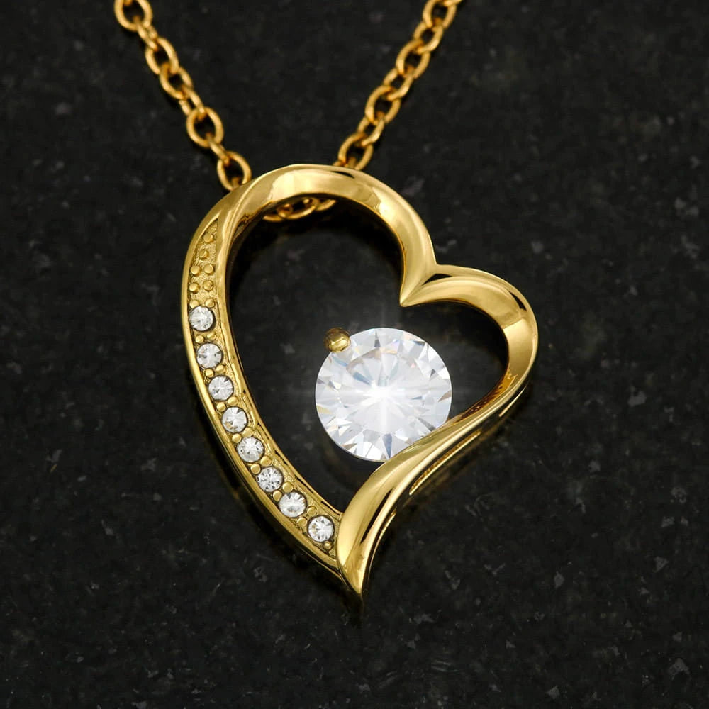 To My Wife 18K Yellow Gold Forever Love Necklace From Husband Infinite Love