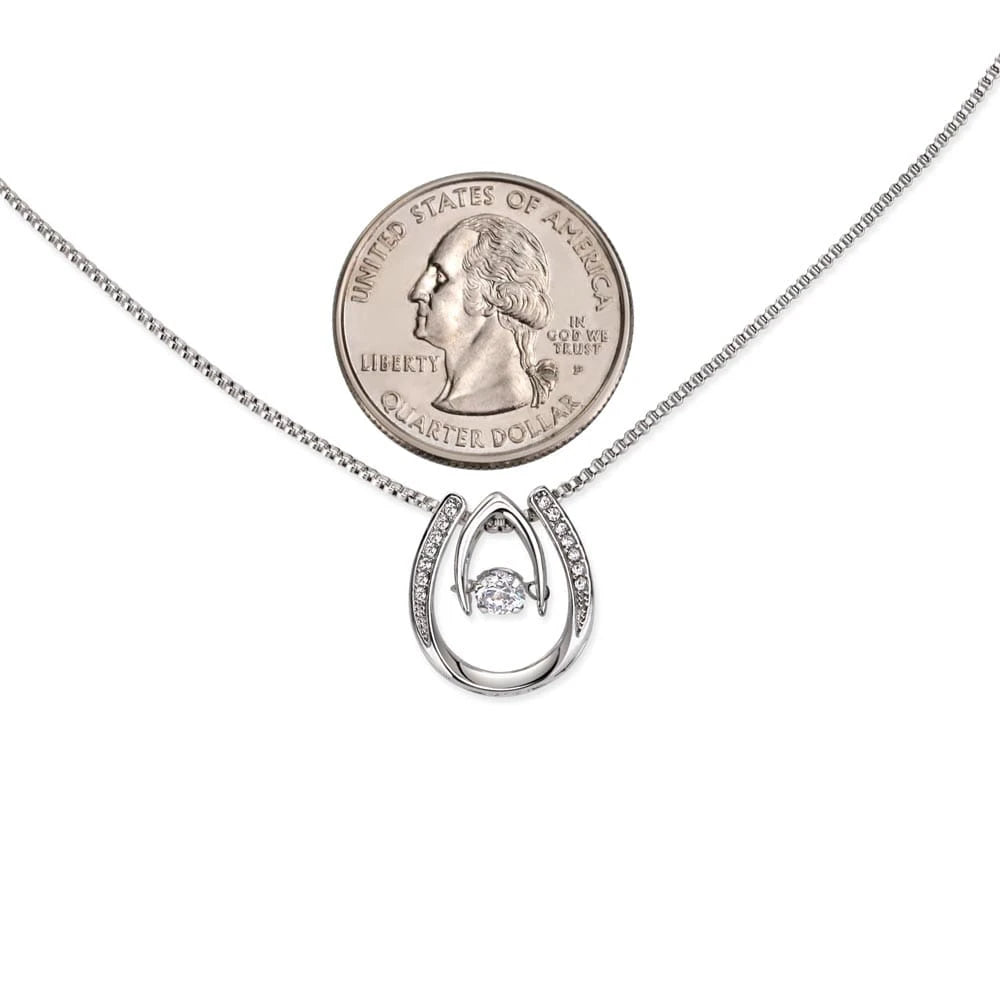 To My Wife Lucky In Love White Gold Necklace From Husband