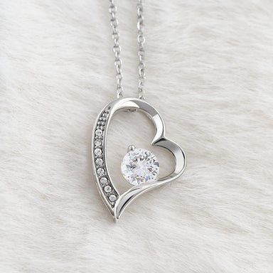 To My Wife To Be Forever Love Necklace from Fiance 14K White Gold
