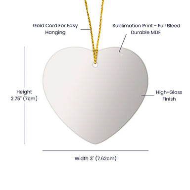 To New Parents High Gloss Heart Ornament Our First Christmas as Mommy and Daddy Product Specifications