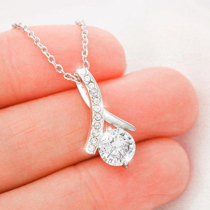 To Our Future Daughter-in-law 14K White Gold Alluring Beauty Necklace From Parent-in-law We Love You