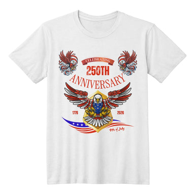 USA 250 Years Anniversary White T-Shirt 1776 2026 America Anniversary